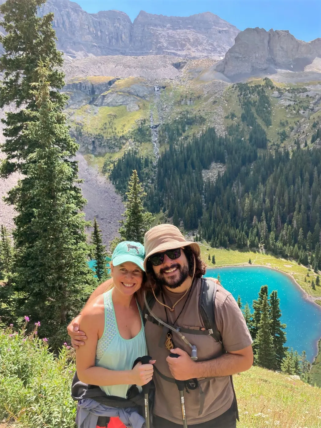 Mike and Jenna above Blue Lakes, Colorado