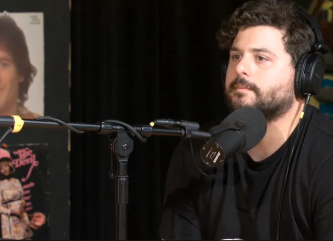 Mike Brancatelli recording an episode of Mikeadelic