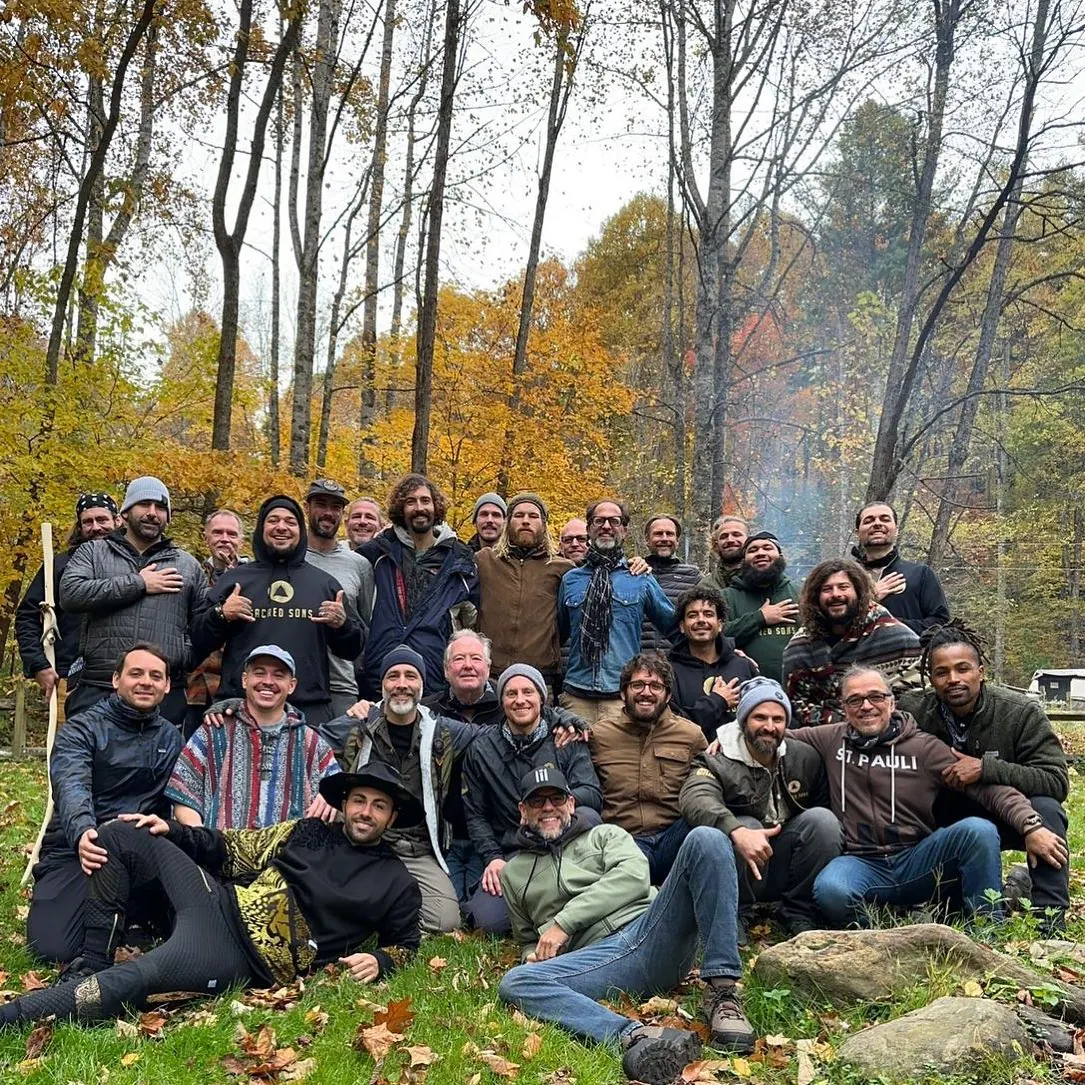 A men's gathering at Convergence, North Carolina